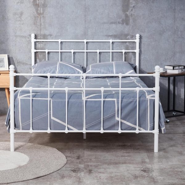 Humbug Metal Frame Platform Mattress Base – White