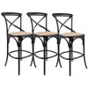 Aster Crossback Bar Stools Dining Chair Solid Birch Timber Rattan Seat