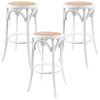 Aster Round Bar Stools Dining Stool Chair Solid Birch Timber Rattan Seat