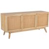 Olearia  Buffet Table Door Solid Mango Wood Storage Cabinet Natural