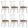 Lupin Dining Chair Crossback Solid Rubber Wood Furniture – White Oak