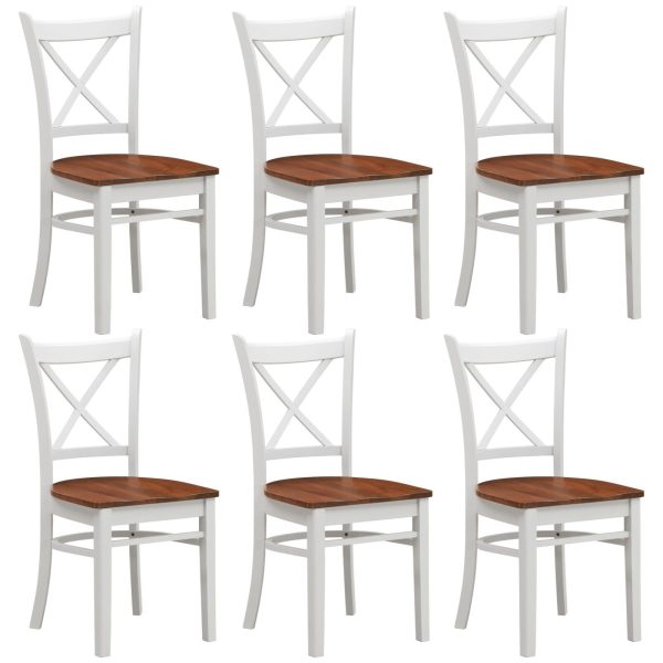 Lupin Dining Chair Crossback Solid Rubber Wood Furniture – White Oak