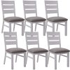 Plumeria Dining Chair Solid Acacia Wood Dining Furniture – White Brush