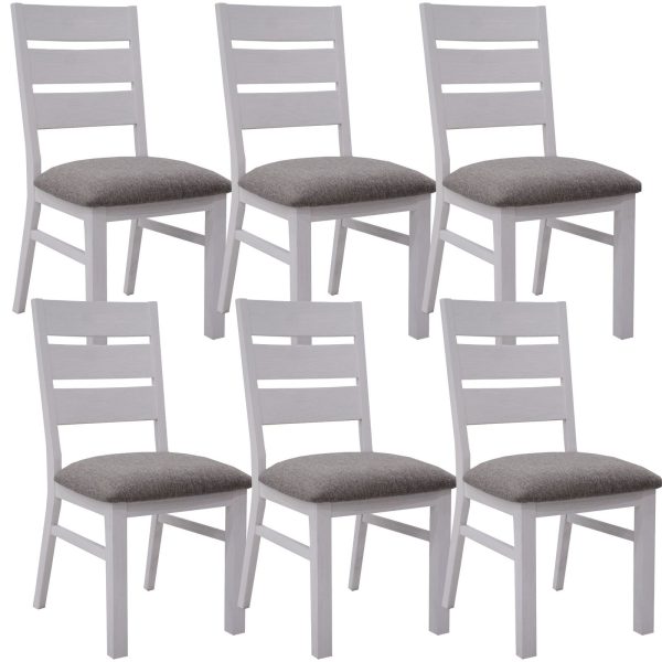 Plumeria Dining Chair Solid Acacia Wood Dining Furniture – White Brush