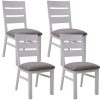 Plumeria Dining Chair Solid Acacia Wood Dining Furniture – White Brush