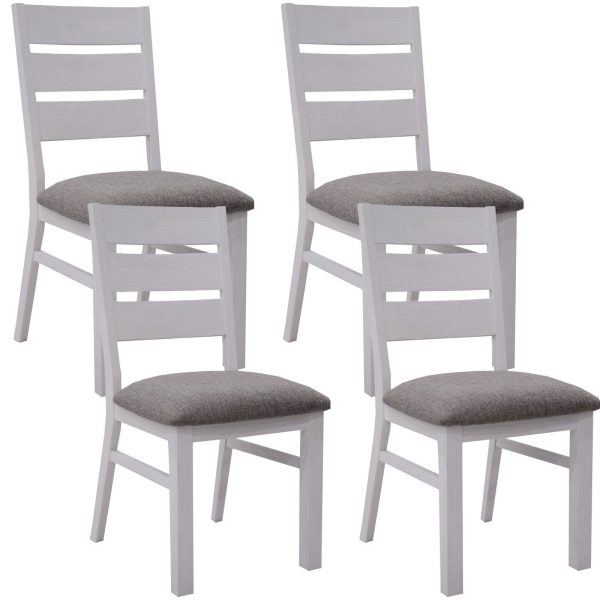 Plumeria Dining Chair Solid Acacia Wood Dining Furniture – White Brush