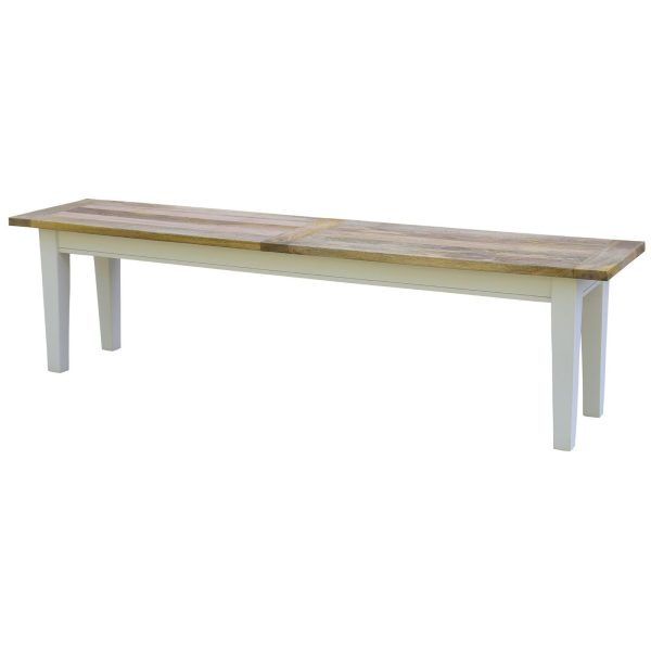 Lavasa Dining Bench Seat Mango Wood French Provincial Farmhouse Furniture