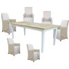 Lavasa Dining Set Mango Wood Table 6 French Provincial Carver Chair
