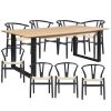 Aconite 9pc 210cm Dining Table Set 8 Chair Solid Messmate Timber Wood