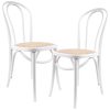 Azalea Arched Back Dining Chair Solid Elm Timber Wood Rattan Seat
