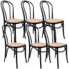 Azalea Arched Back Dining Chair Solid Elm Timber Wood Rattan Seat