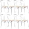 Azalea Arched Back Dining Chair Solid Elm Timber Wood Rattan Seat