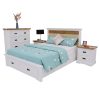 Barna Bed Frame Suite Bedside Dresser Furniture Package – Multi Color