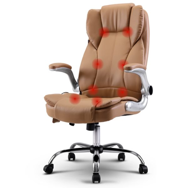Massage Office Chair 8 Point PU Leather Office Chair