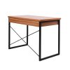 Metal Desk with Drawer – Wooden Top