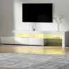 Greenock TV Cabinet Entertainment Unit Stand RGB LED Gloss Furniture 215cm