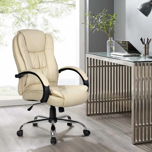 Office Chair Gaming Computer Chairs Executive PU Leather Seat