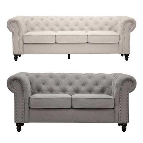 Bridgewater Sofa Fabric Uplholstered Chesterfield Lounge Couch