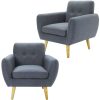 Dane Single Seater Fabric Upholstered Sofa Armchair Lounge Couch
