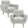 Dane Single Seater Fabric Upholstered Sofa Armchair Lounge Couch