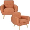 Dane Single Seater Fabric Upholstered Sofa Armchair Lounge Couch