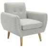 Dane Single Seater Fabric Upholstered Sofa Armchair Lounge Couch