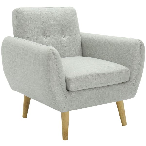 Dane Single Seater Fabric Upholstered Sofa Armchair Lounge Couch