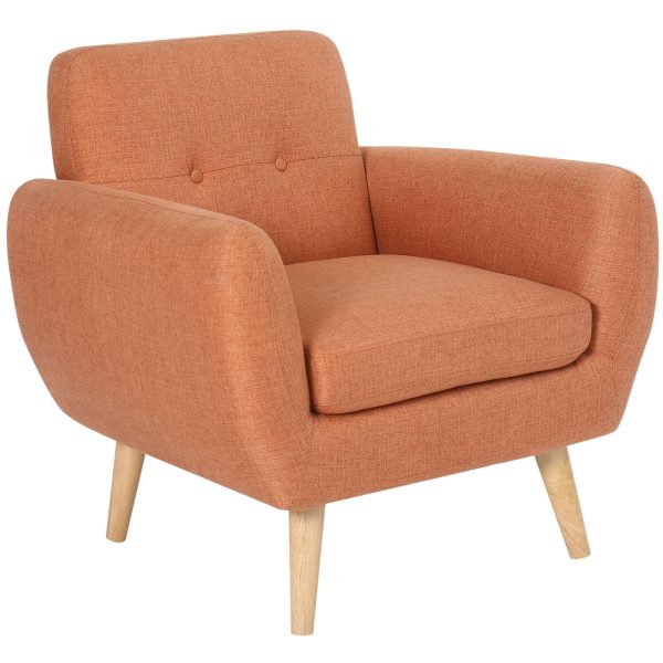 Dane Single Seater Fabric Upholstered Sofa Armchair Lounge Couch