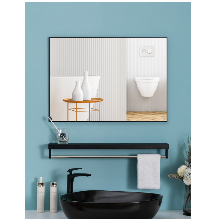 40x50cm Rectangle Wall Bathroom Mirror Bathroom Holder Vanity Mirror Corner Decorative Mirrors