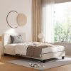 Apex Bed Frame Boucle Fabric Mattress Base Platform Wooden