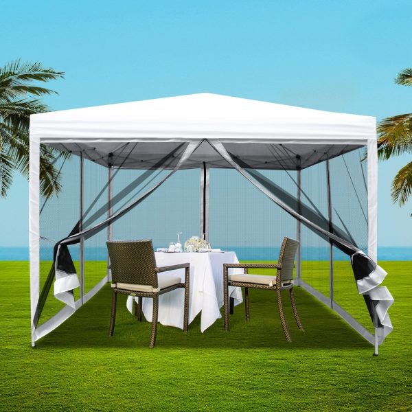 Gazebo Pop Up Marquee Wedding Side Mesh Wall Outdoor Gazebos