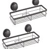 2 Pack Corner Shower Caddy Shelf Basket Rack with Premium Vacuum Suction Cup No-Drilling for Bathroom and Kitchen