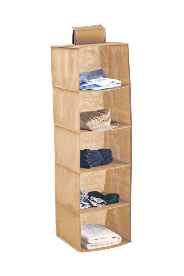 5 Tier Shelf Hanging Closet Organizer and Storage for Clothes