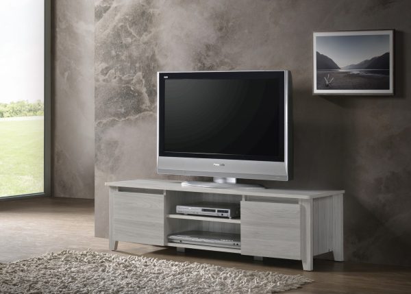 Dumbarton TV Stand Entertainment Unit In White Oak