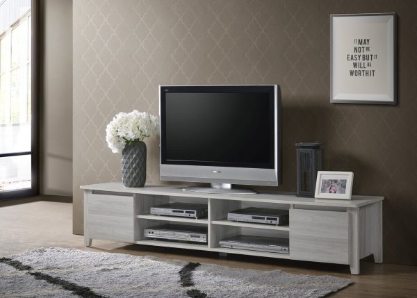 Dumbarton TV Stand Entertainment Unit In White Oak
