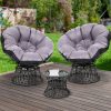 Outdoor Papasan Chairs Lounge Setting Patio Furniture Wicker