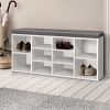 Bench Wooden Shoe Rack Storage