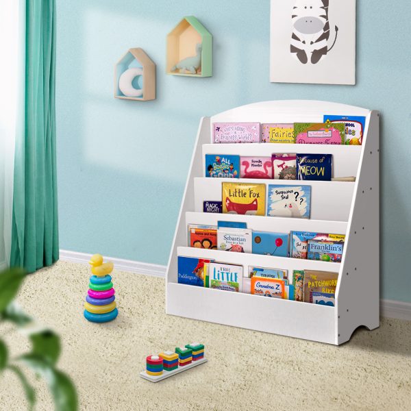 5 Tiers Kids Bookshelf Magazine Shelf Rack Organiser Bookcase Display