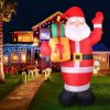 Jingle Jollys Christmas Inflatable Santa Decorations Outdoor Air-Power Light