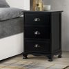 Dearne Vintage Bedside Table Chest Storage Cabinet Nightstand