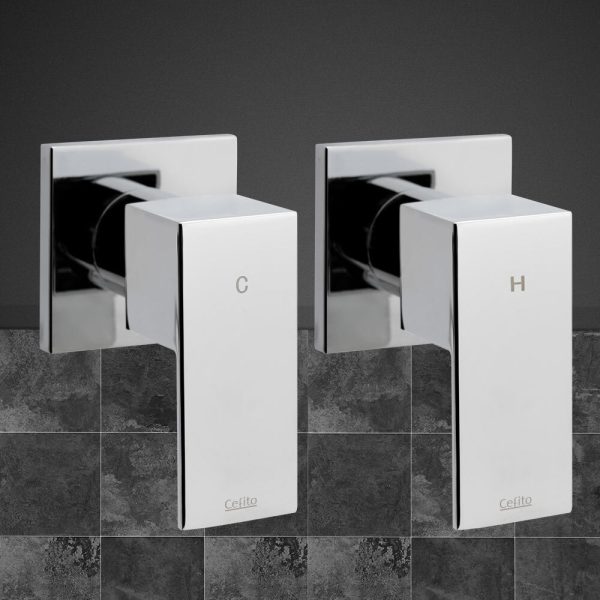 Bathroom Taps Faucet Rain Shower Head Set Hot And Cold Diverter DIY