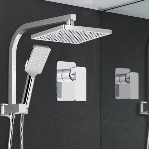 Bathroom Taps Faucet Rain Shower Head Set Hot And Cold Diverter DIY
