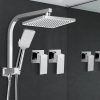 Bathroom Taps Faucet Rain Shower Head Set Hot And Cold Diverter DIY