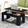 Lift Up Top Coffee Table Storage Shelf