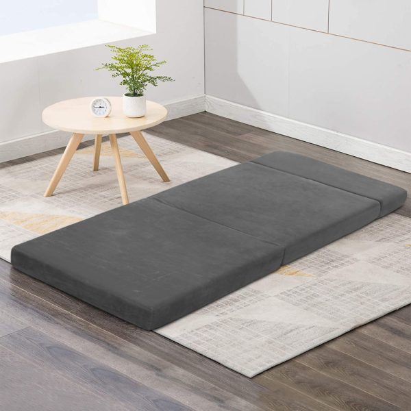 Barrington Bedding Folding Foam Mattress Portable Bed Mat Velvet