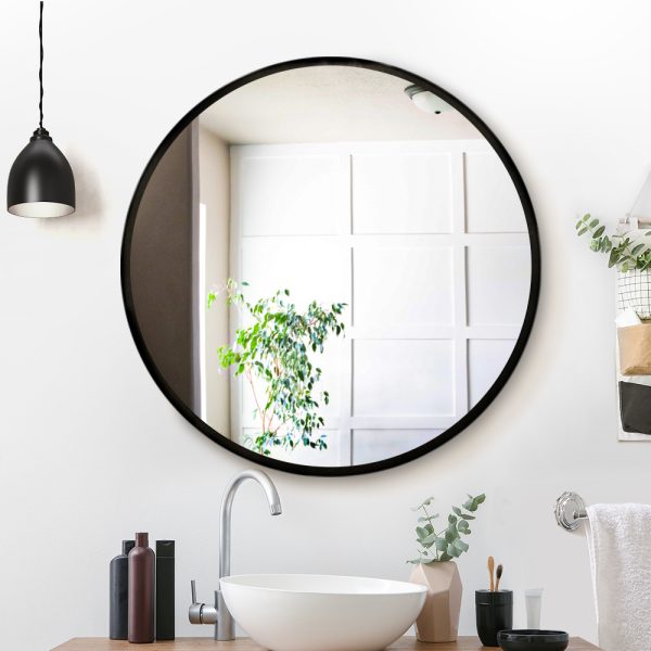 Round Wall Mirror Makeup Bathroom Mirror Frameless