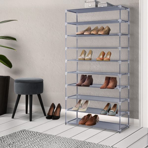 Shoe Rack 10-Tier (50 Pair) Shoes Organiser DIY Stackable Organizer Storage Shelf Stand Holder Portable Wardrobe