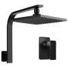 WElS 8” Rain Shower Head Set Square High Pressure Wall Arm DIY
