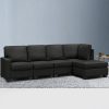 Ammon Sofa Lounge Set Modular Chaise Chair Suite Couch Dark Grey