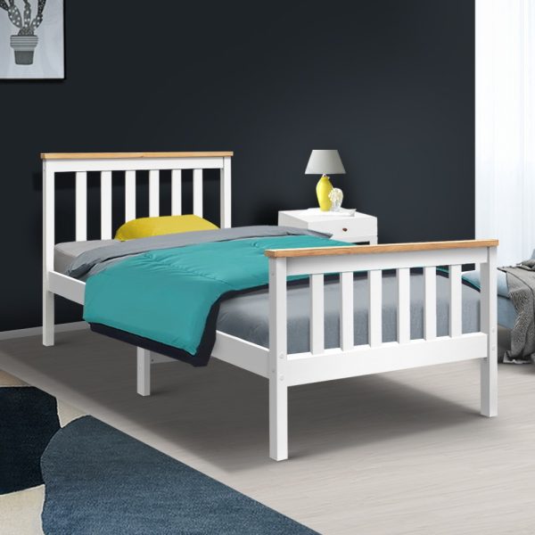 Ampthill Wooden Bed Frame PONY Timber Mattress Base Bedroom Kids